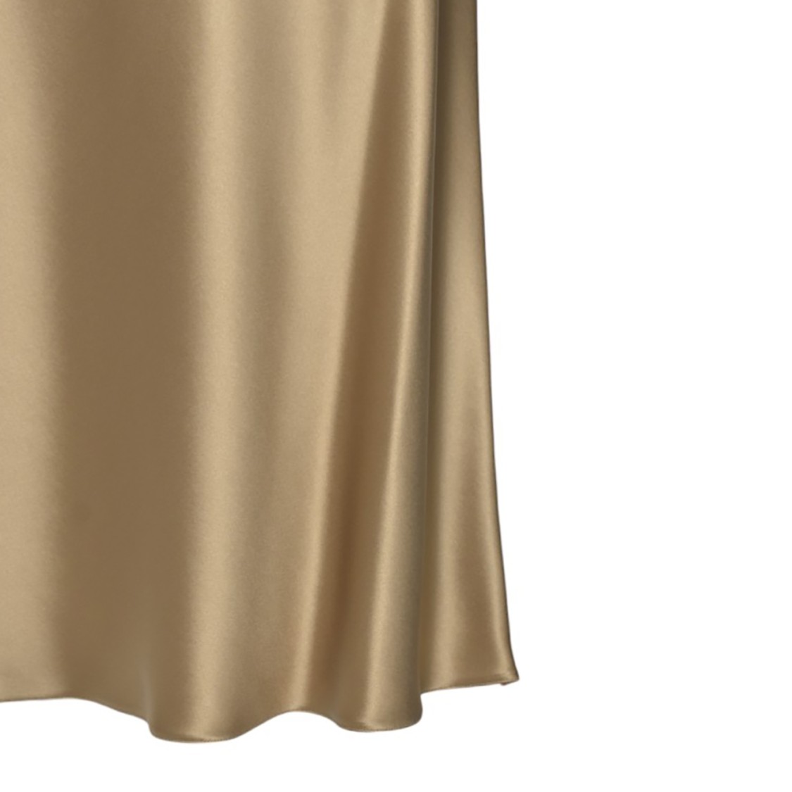 Max Mara Carnet Skirt In Camel Silk Satin In Brown