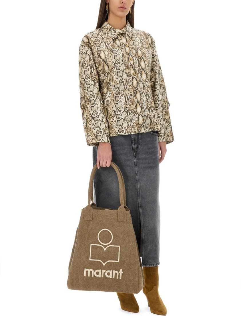 Shop Isabel Marant "tilauria" Skirt In Grey