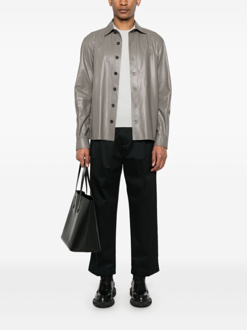 Nine In The Morning Relaxed-fit Black Trousers With Pleated Front Design In Black