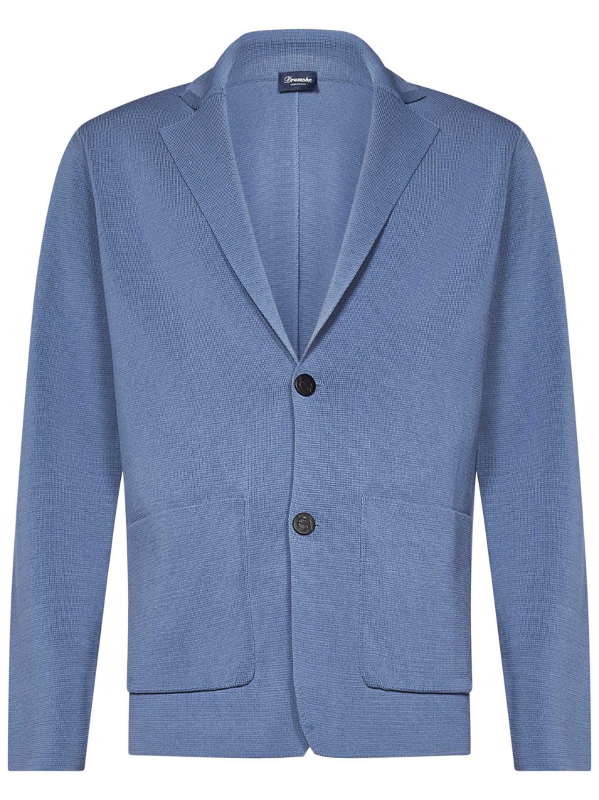 Drumohr Tailored Grey Virgin Wool Pinstripe Suit With Single-breasted Blazer