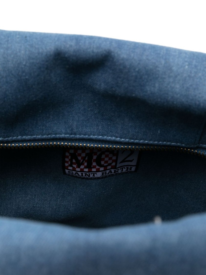 Mc2 Saint Barth Indigo Blue Bag With Top Zip