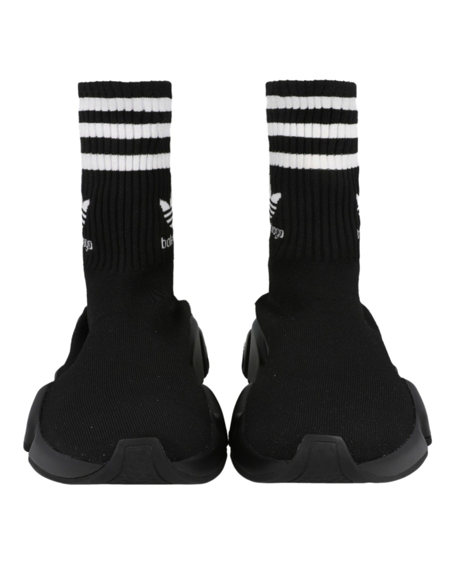Balenciaga Speed Lt Leather Sneaker B In Black