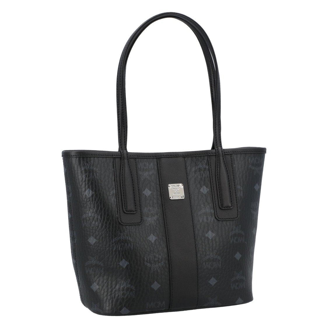 Mcm Reversible Liz Shopper In Visetos In Black