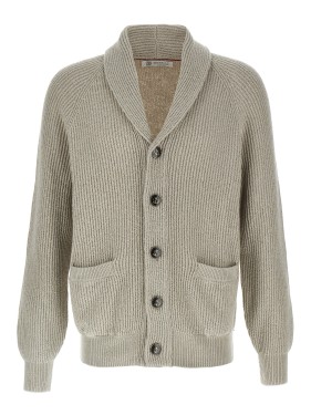 Brunello Cucinelli High Collar Zip Sweatshirt With Cashmere
