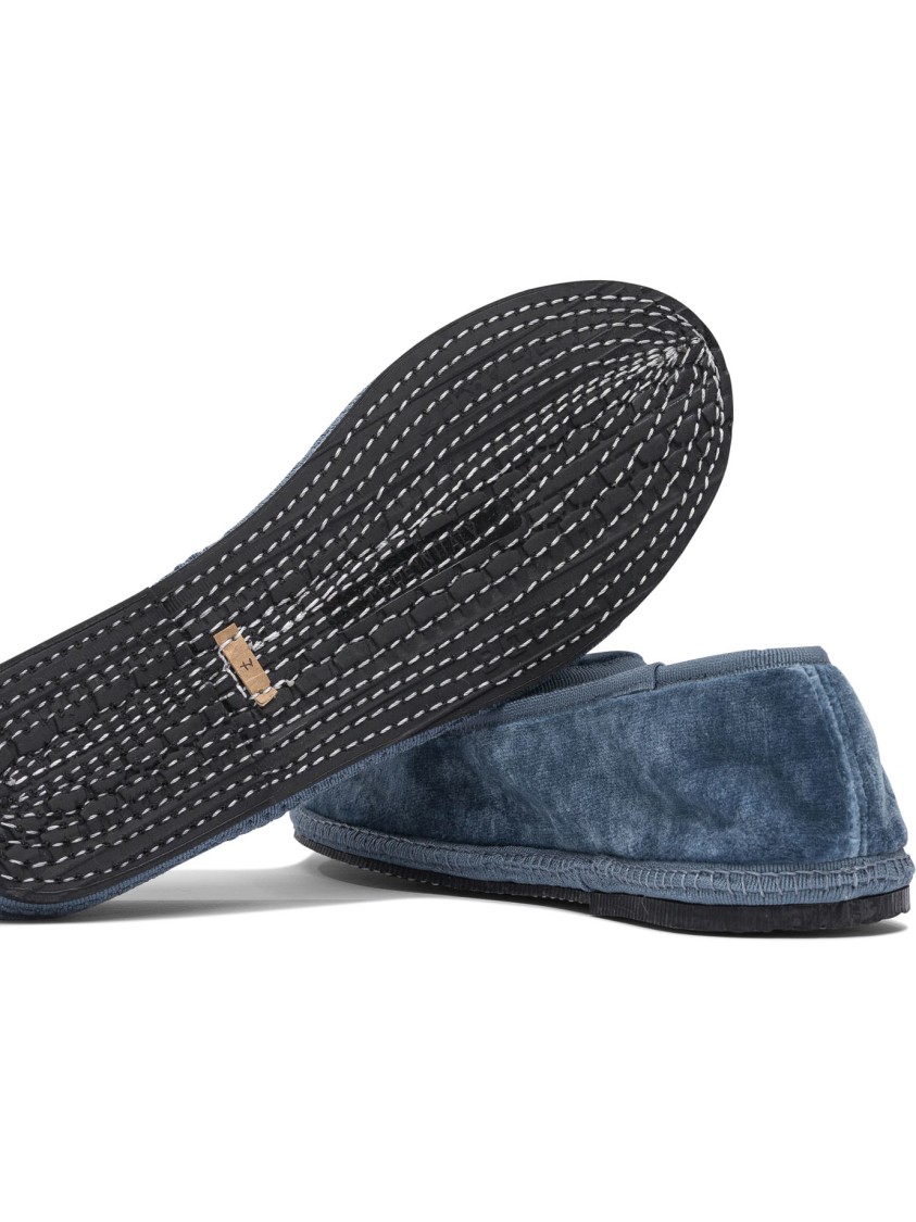 Sentier Di Segantin Roberta Light Blue Viscose Blend Loafers With Rubber Sole In Blue