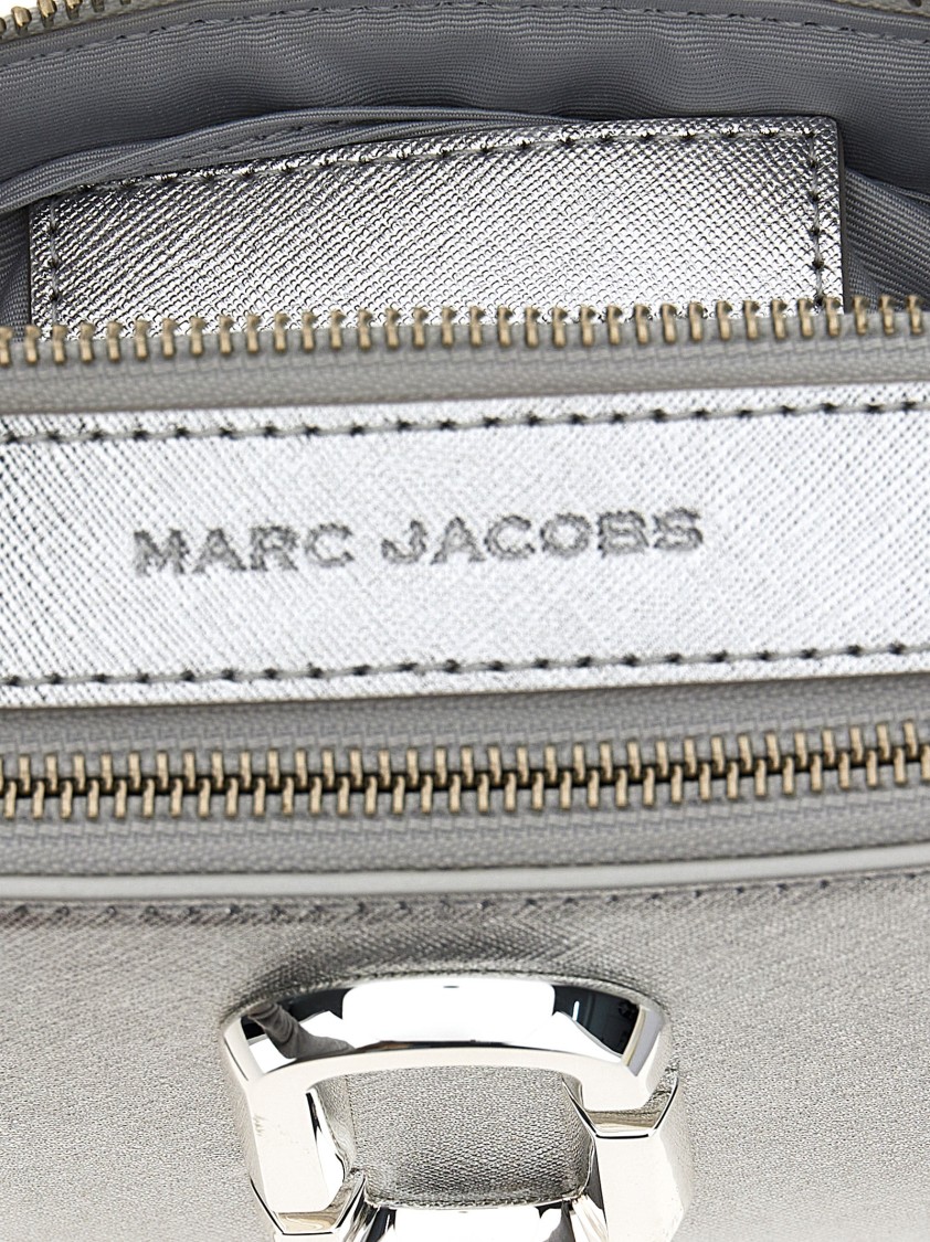 Marc Jacobs 'the Metallic Snapshot' Crossbody Bag In Silver