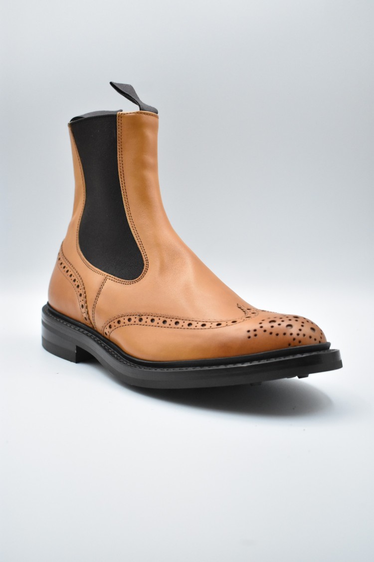 Tricker's Laced Boots With Brogue Detailing In Brown