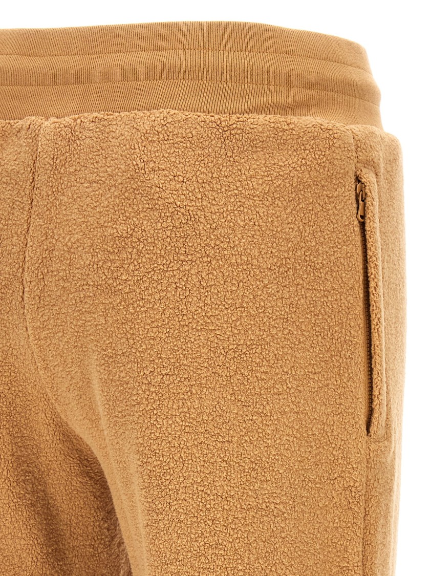Moschino Soft Cotton Joggers With Teddy Bear Embroidery In Nude