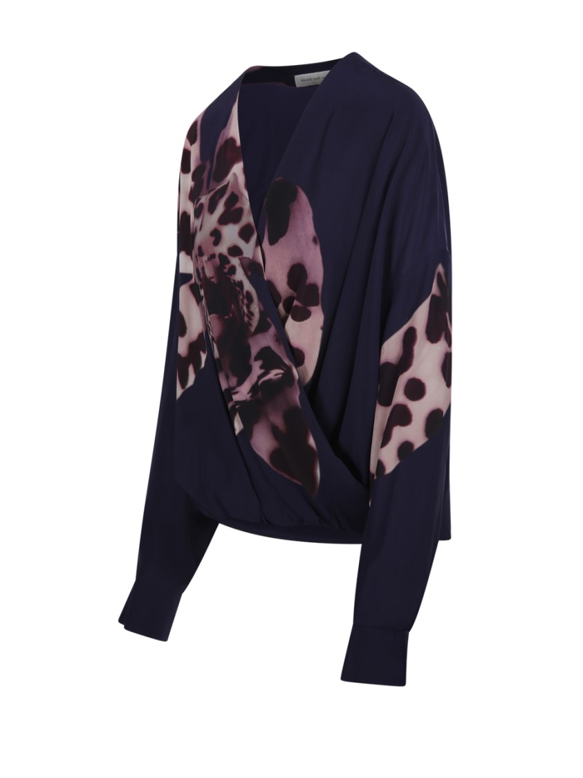 DRIES VAN NOTEN DRIES VAN NOTEN CAMIEL LOOSE TOP WITH DRAPED FRONT