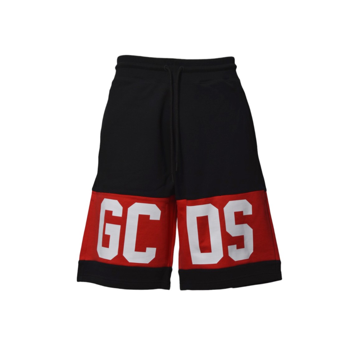 Gcds Logo-band Cotton Shorts In Black