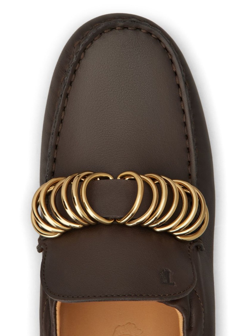 Tod's Gommino 22l Embellished Leather Loafers In Brown