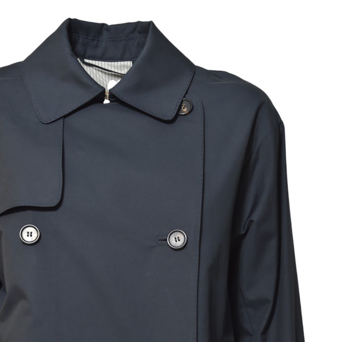 Max Mara Double Breasted Oversized Trench Coat In Blue