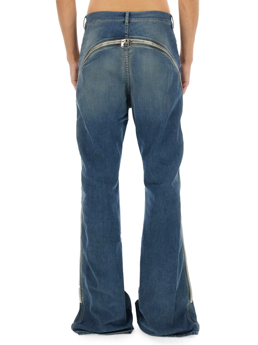 Rick Owens Drkshdw Indigo Hollywood Bolan Banana Jeans In Blue
