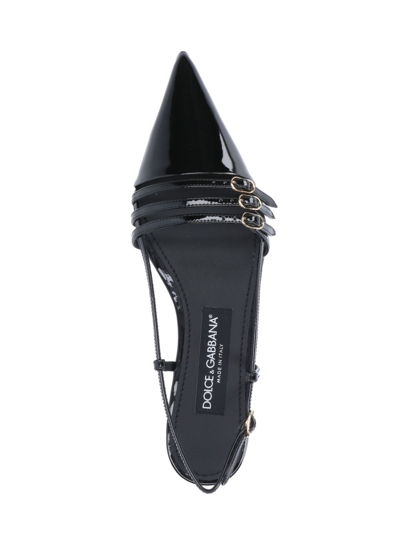 Dolce & Gabbana Slingback Pumps – Black In Black