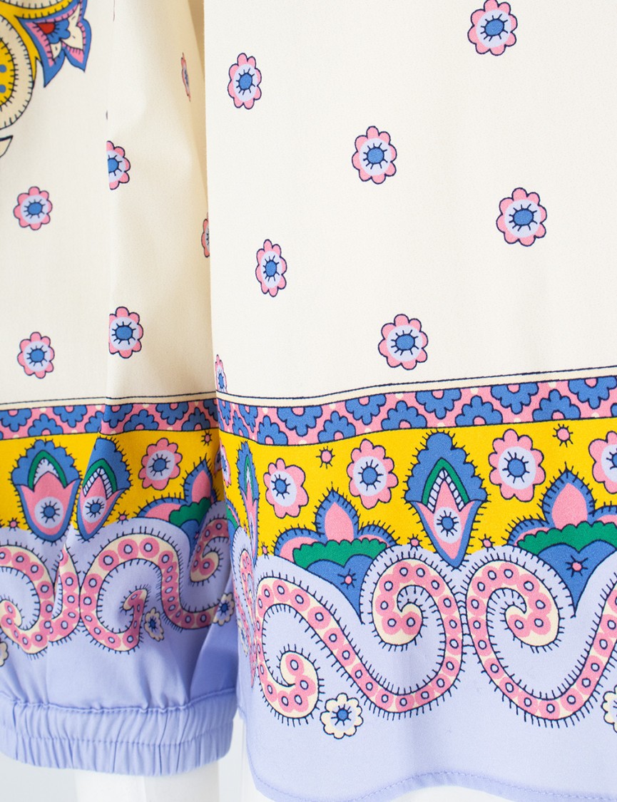 Etro Printed Cotton Blouse With Balloon Sleeves Women