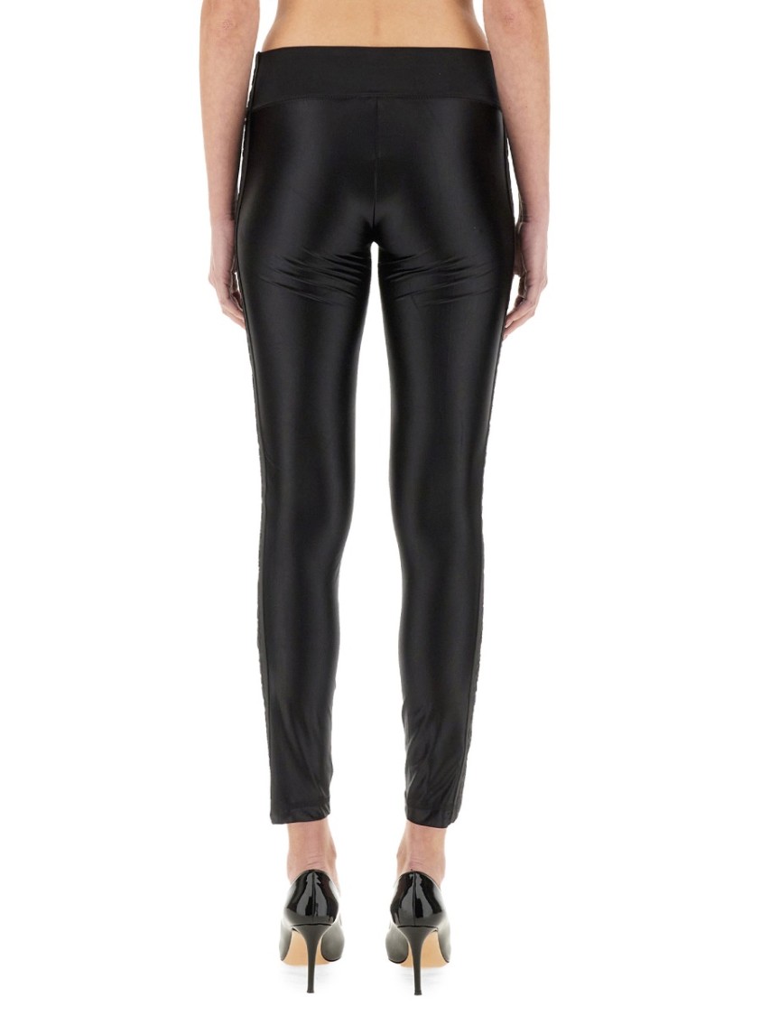 Versace Jeans Couture Slim Fit Shiny Finish Ankle Length Leggings