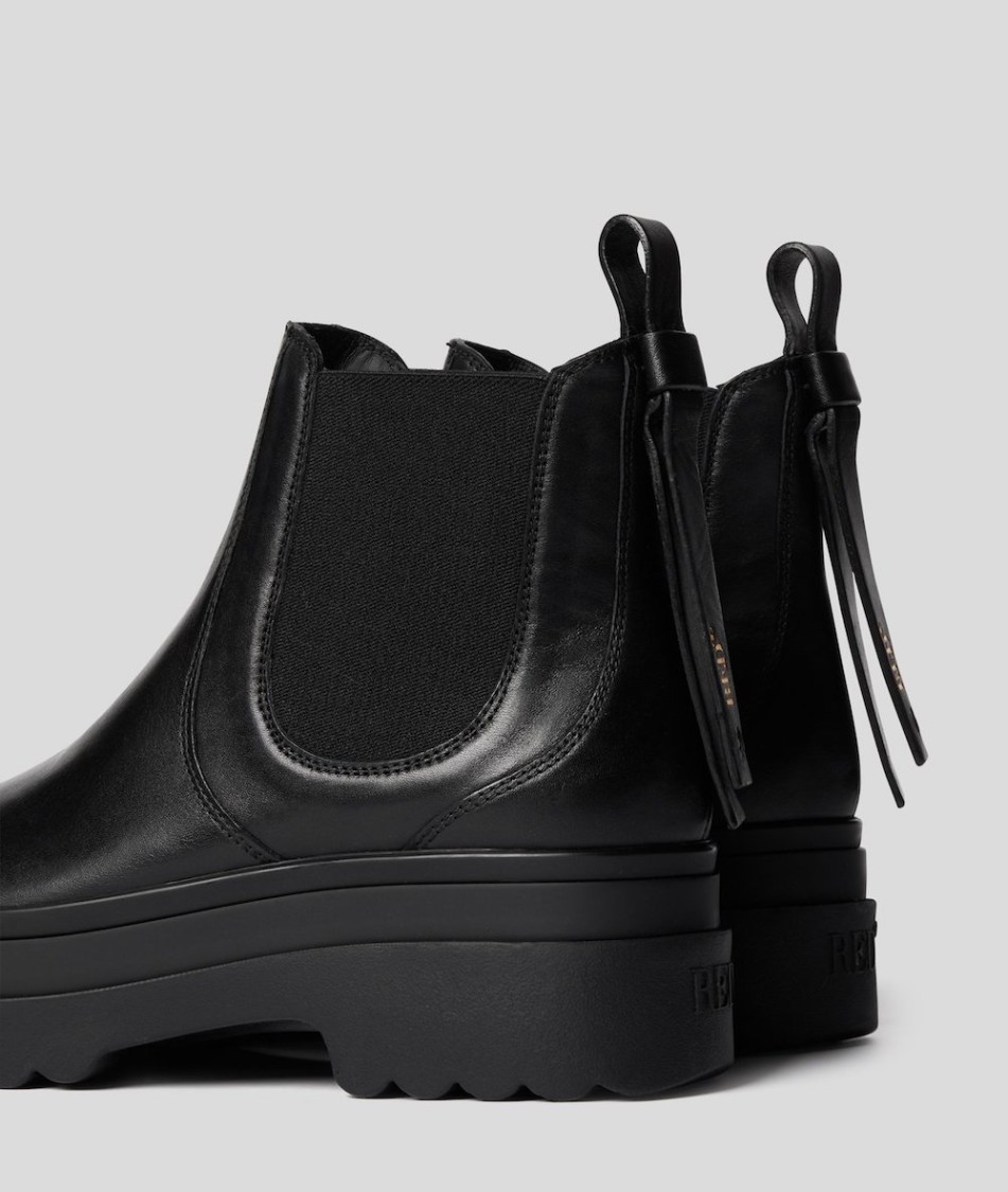 Red Valentino Platform Ankle Boots In Black