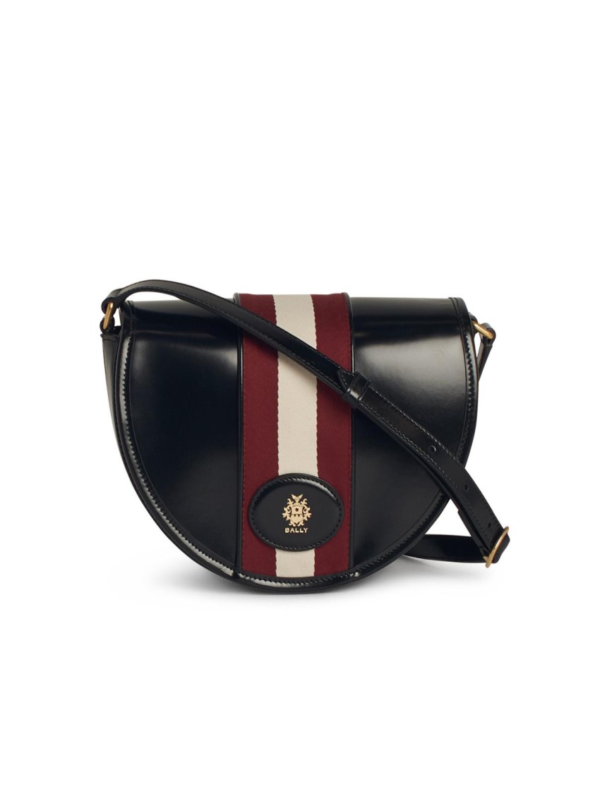 Shop Bally 'beckett' Black Leather Crossbody Bag