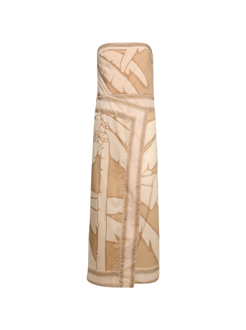 JOHANNA ORTIZ JOHANNA ORTIZ PALMS PONTOON AFTERNOON ANKLE DRESS SALTY PALMS SAND
