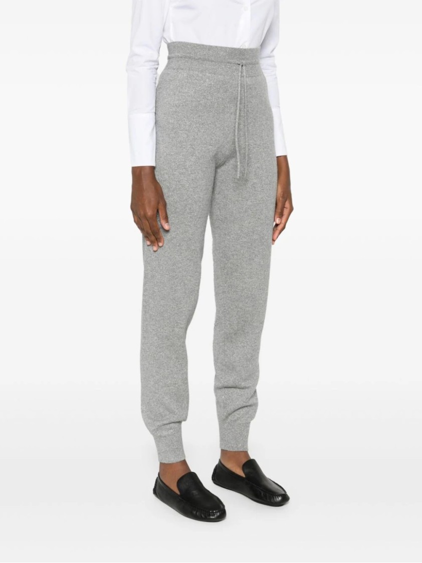 Fabiana Filippi Tapered Leg Pants With Elastic Waistband In Gray