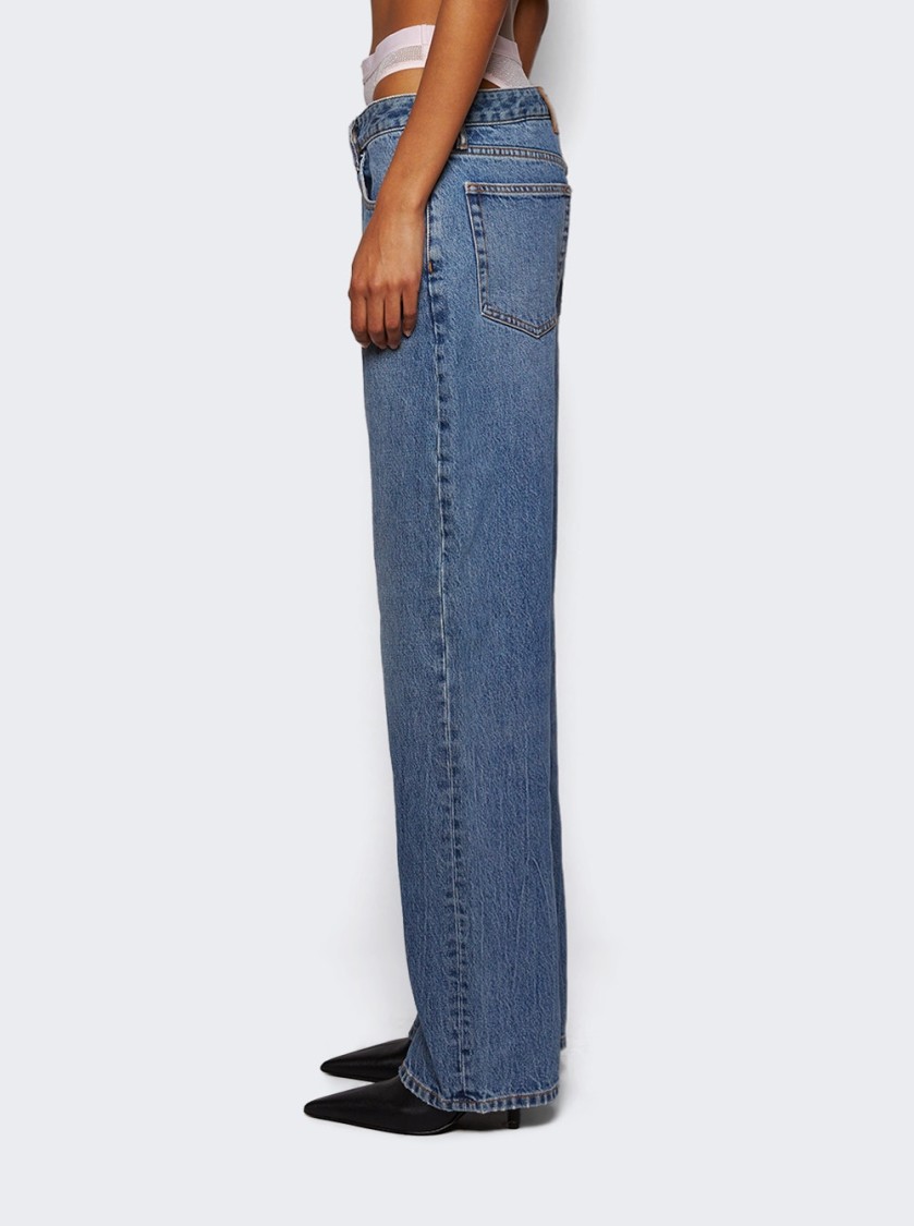 Alexander Wang Slit Hem Jeans W/ Mesh Underwear