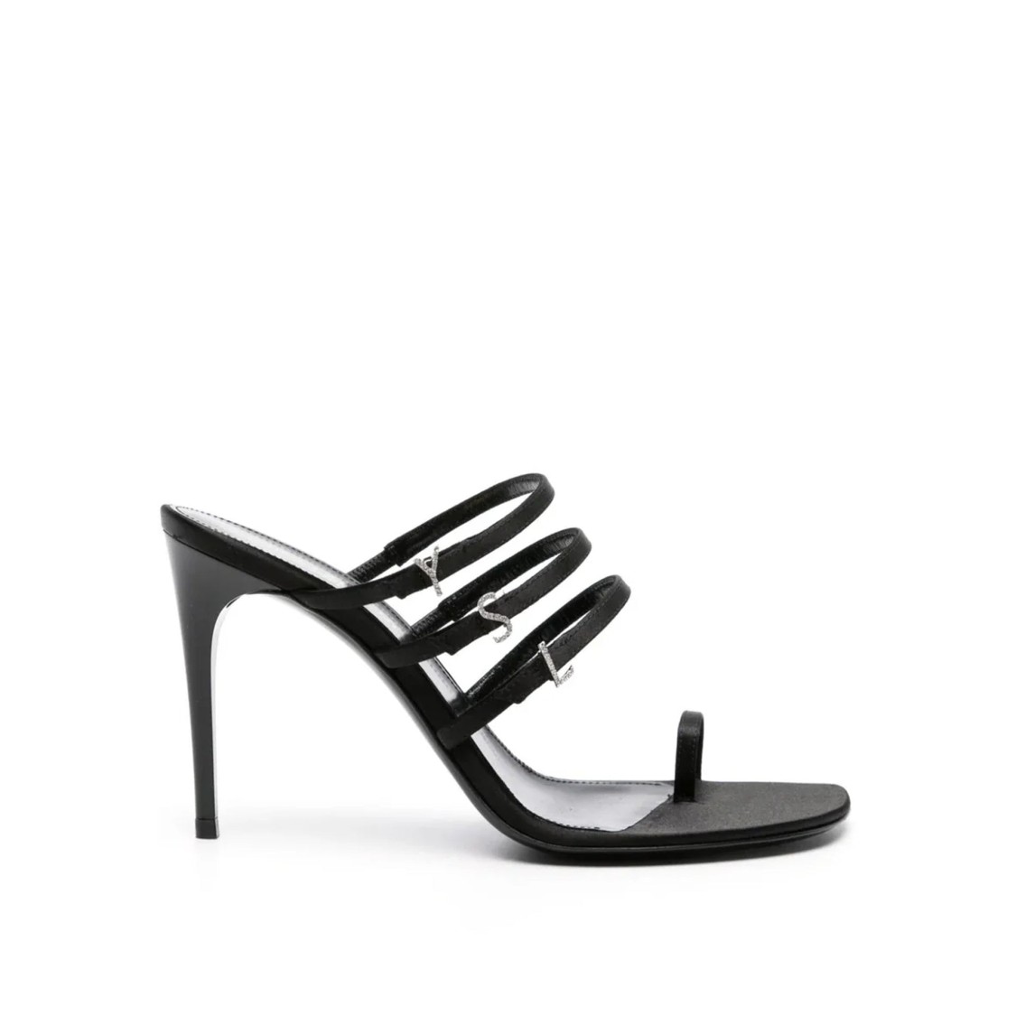 Saint Laurent Jerry 95mm Satin Mules In Black