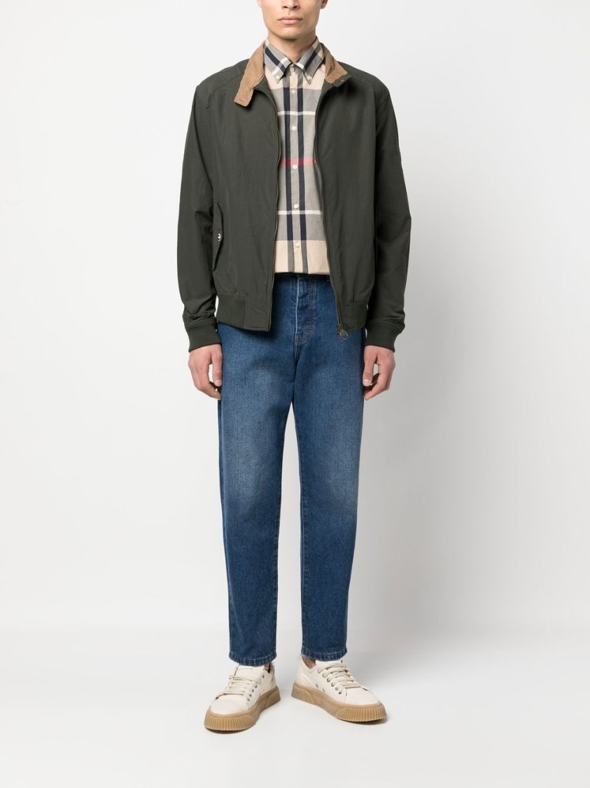 Shop Barbour Harrington Jacket In Grey