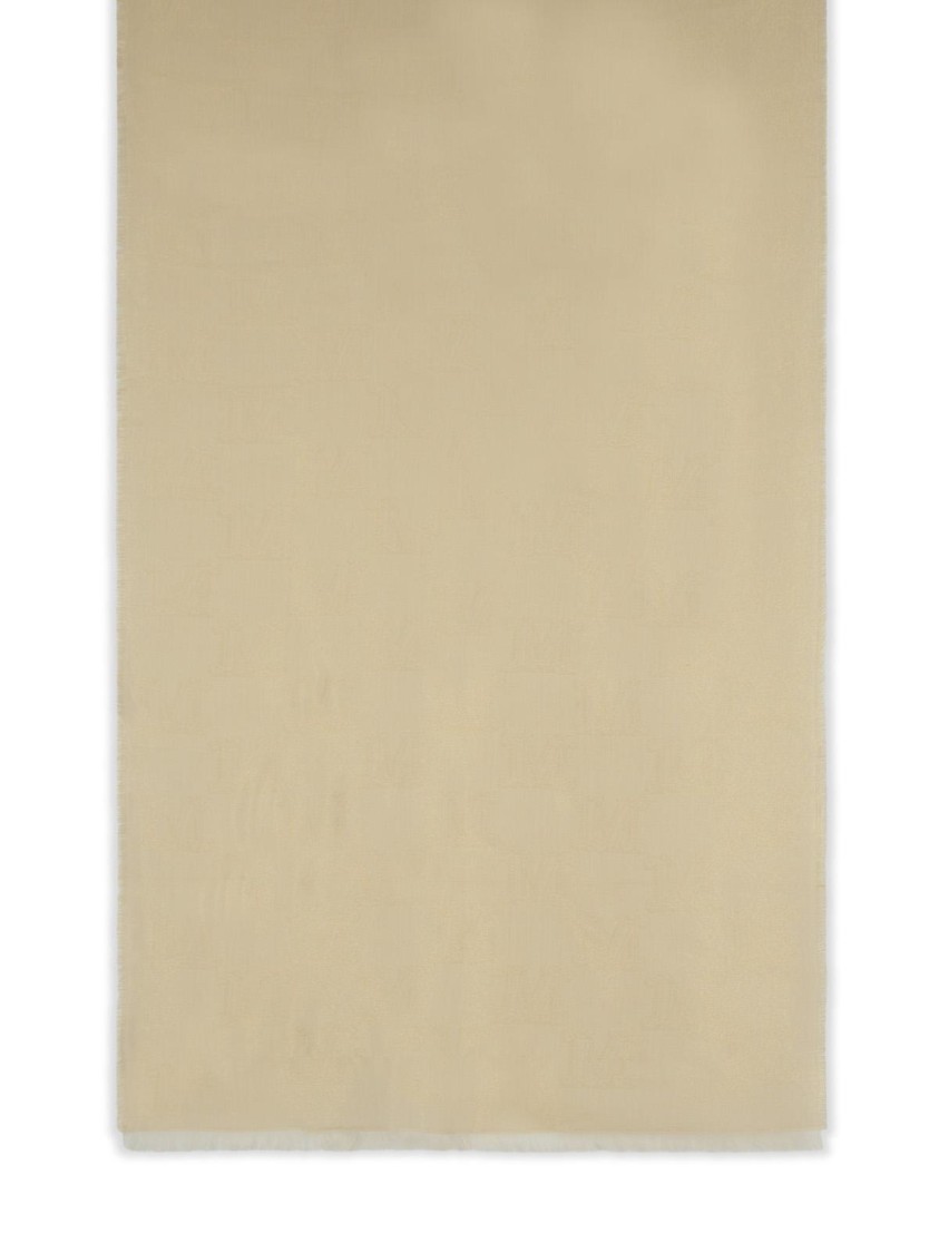 Max Mara Whiskey Beige Viscose Blend Scarf In Neutrals
