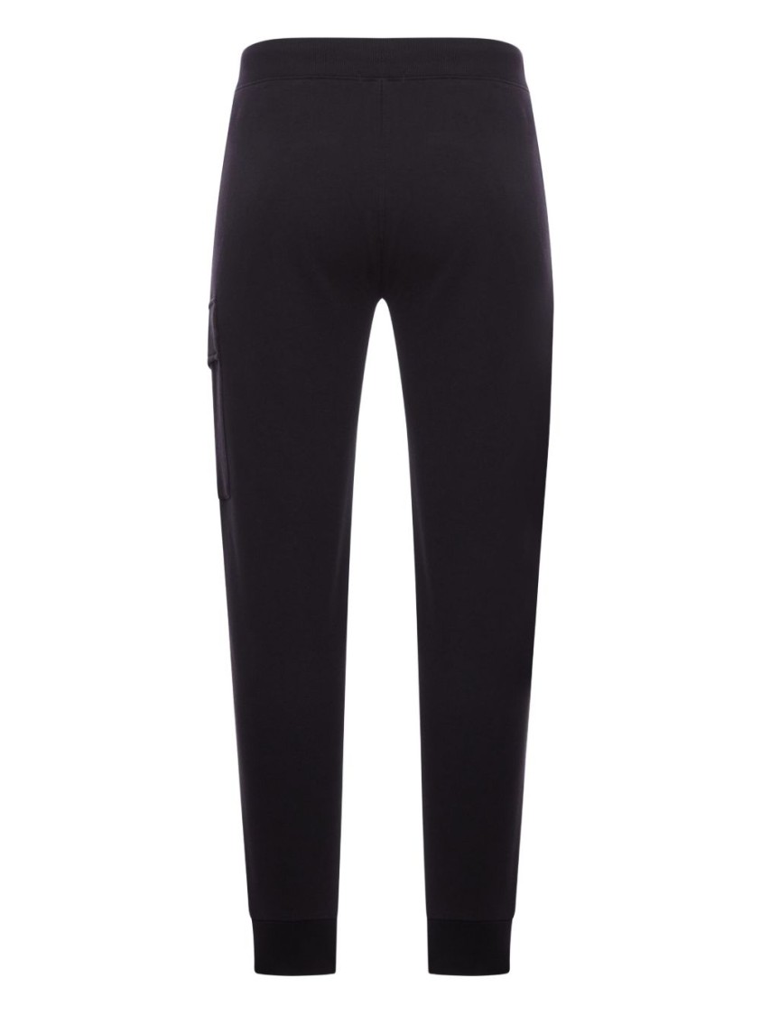 C.p. Company Cargo Pants With Elasticated Waistband And Lens Detail In Black