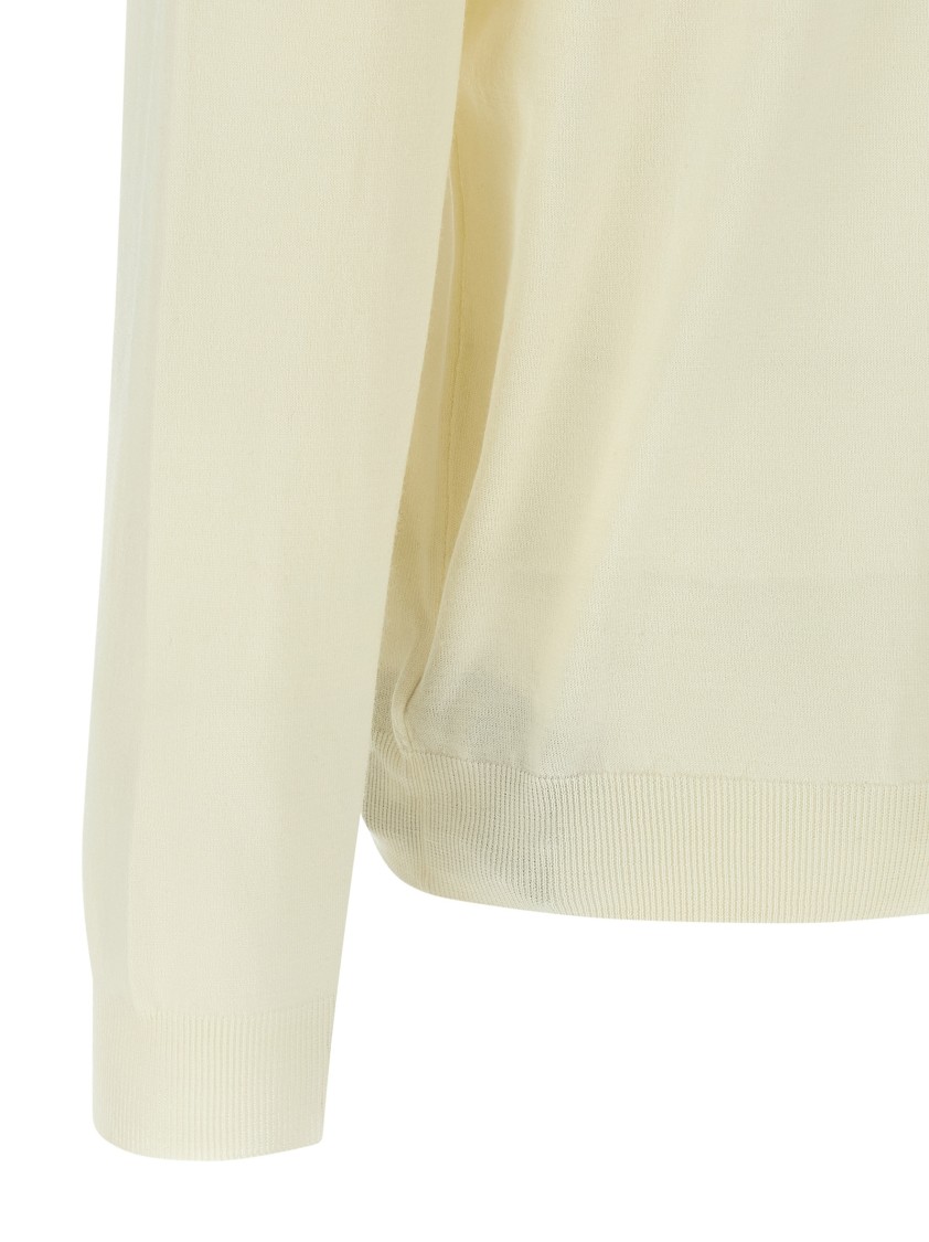 Zanone Turtleneck Sweater With Long Sleeves And Ribbed Finish In Yellow