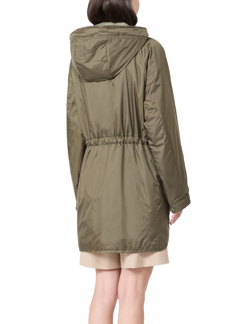 Max Mara Relaxed-fit Jacket With Drawstring Waist In Green