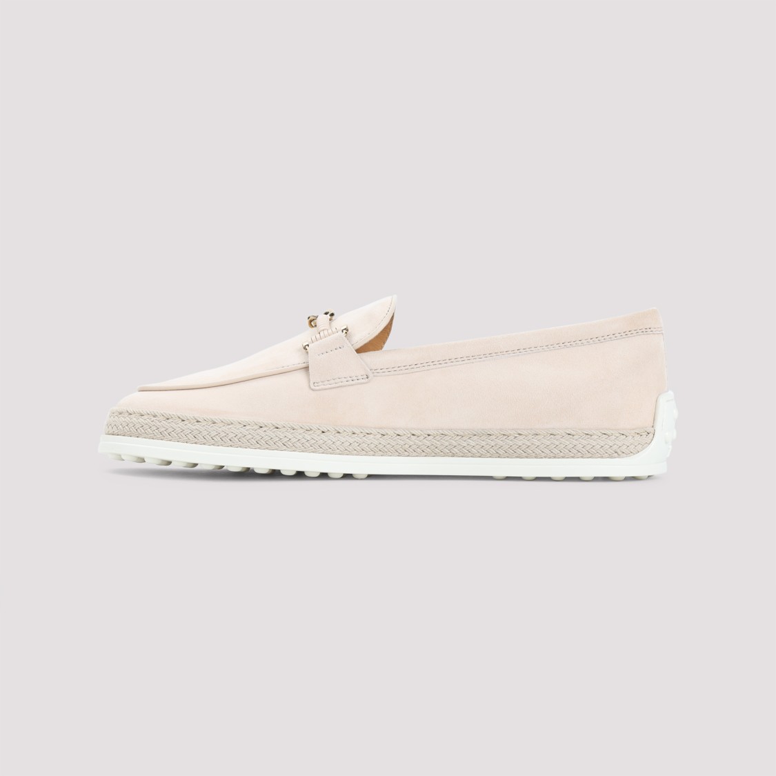 Shop Tod's Natural Beige Suede Loafers In Neutrals