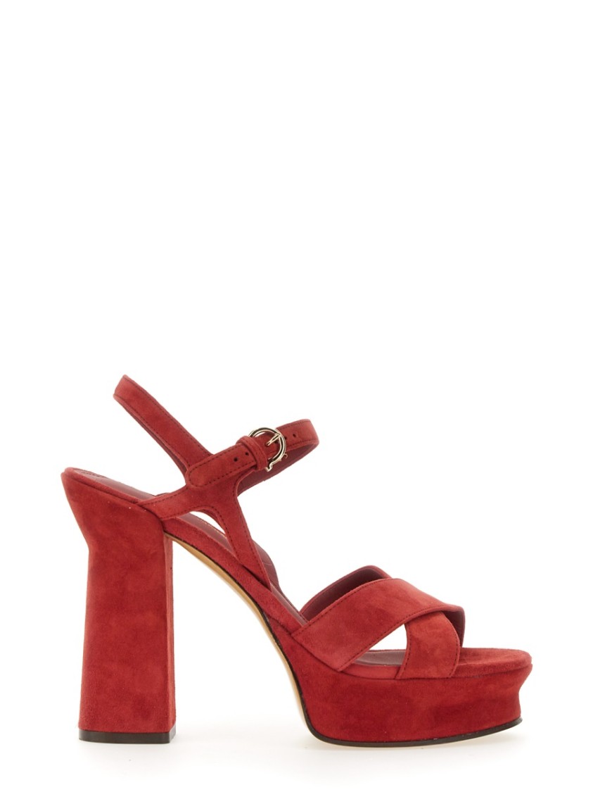 Ferragamo Sonya Platform Sandal With Block Heel