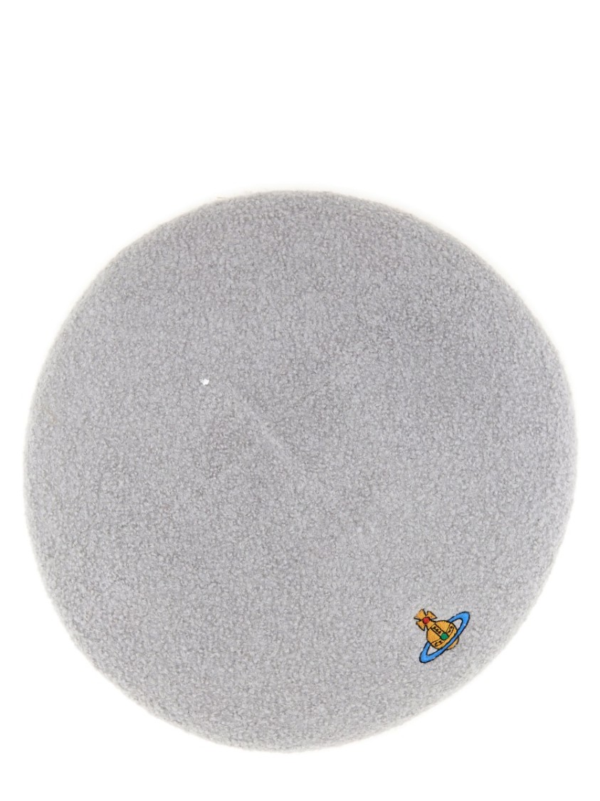 Shop Vivienne Westwood Wool Cap In Grey