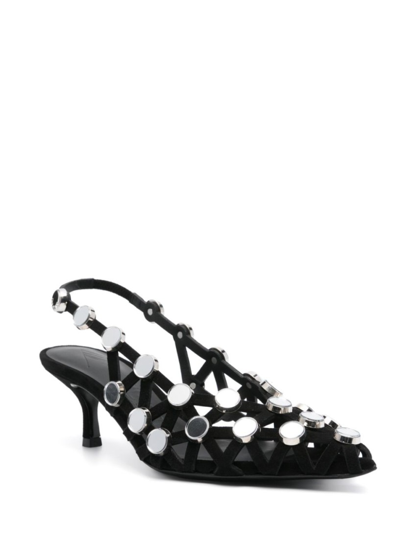 Shop Attico The Pointed Toe Pumps In Black