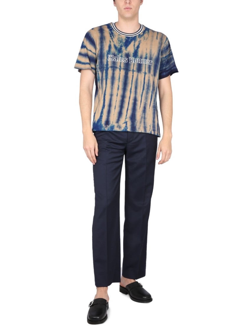 Shop Wales Bonner Round Neck Tie-dye T-shirt