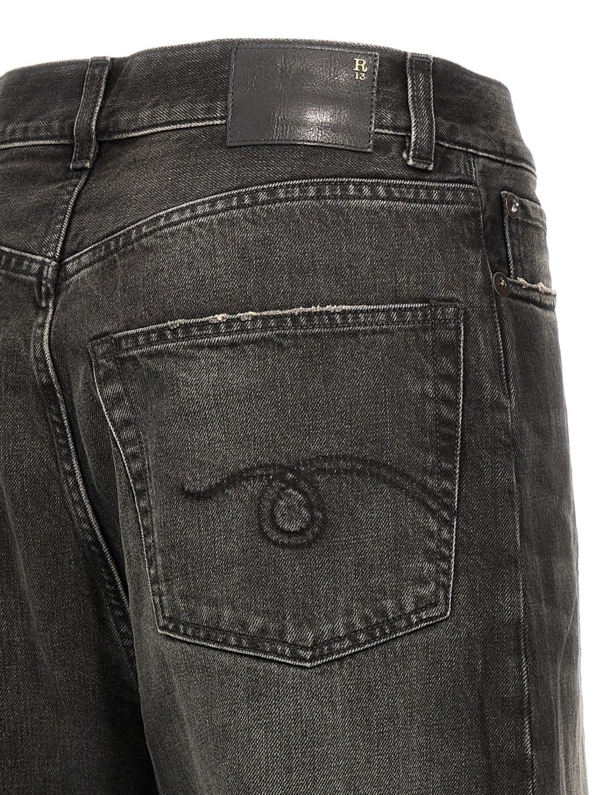 R13 Cuffed Courtney Jeans In Black