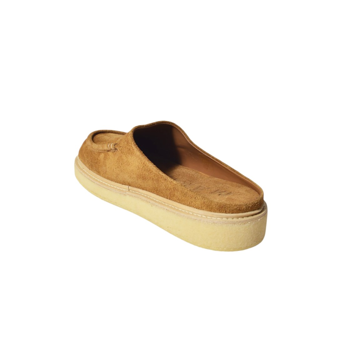 MARNI MARNI BROWN SUEDE MULES WITH PARA SOLE