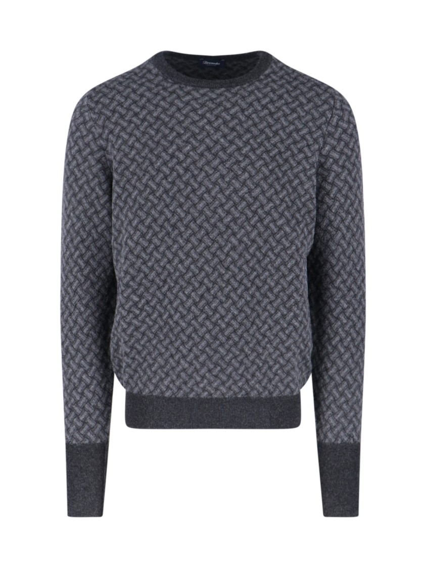 Drumohr Cashmere Sweater In Gray