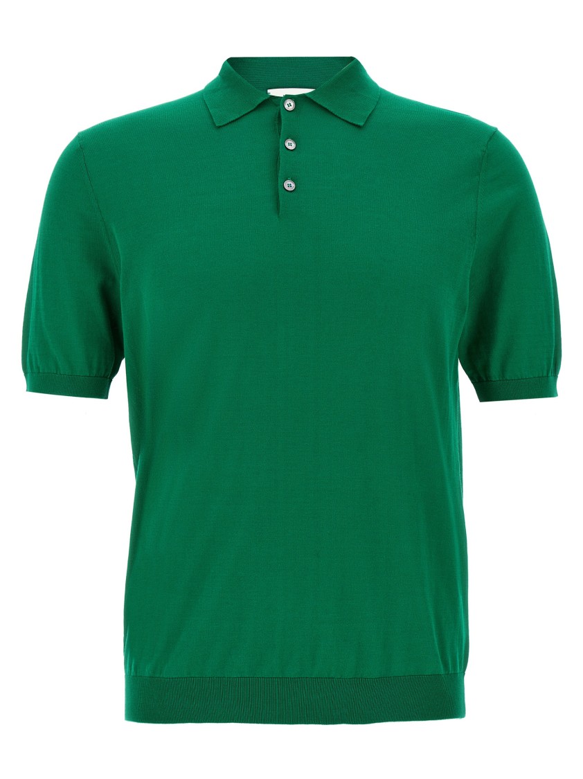 Ballantyne Ultralight Cotton Polo Shirt In Green