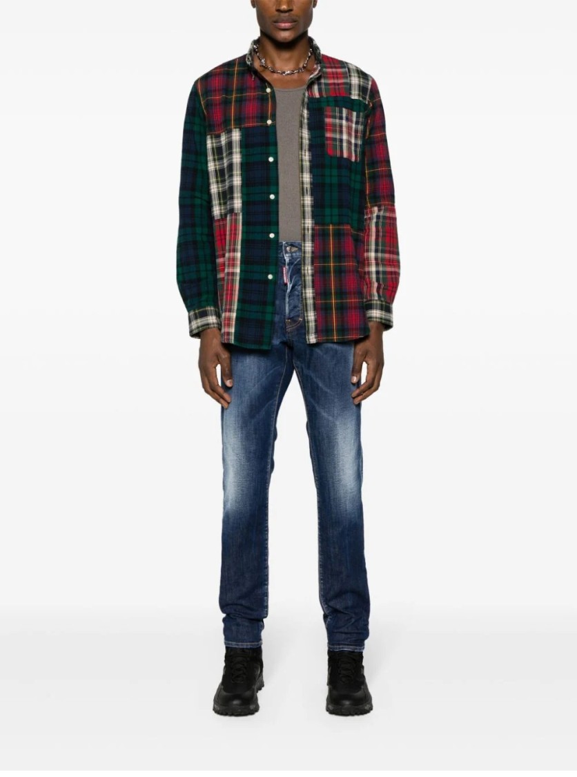 Dsquared2 Cool Guy Distressed Skinny Jeans In Blue