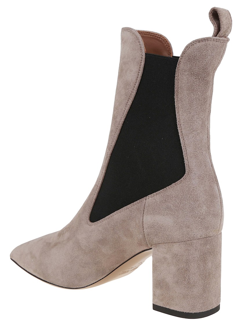 Paris Texas Anja Suede Ankle Boots In Neutral