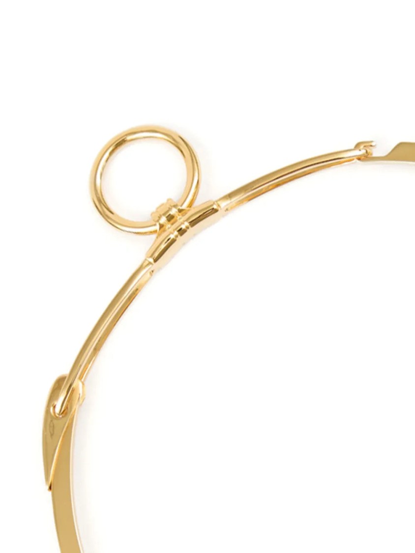 Shop Mm6 Maison Margiela Mm6 By Maison Margiela Gold-tone Minimalist Choker Necklace