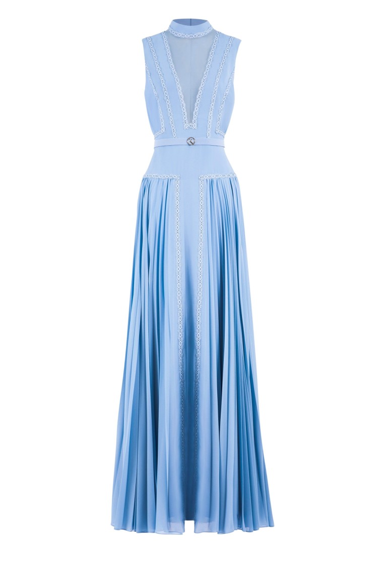 オールインワン・サロペット Saiid Kobeisy Crepe Georgette Long Dress Crepe georgette dress – Saiid Kobeisy Online