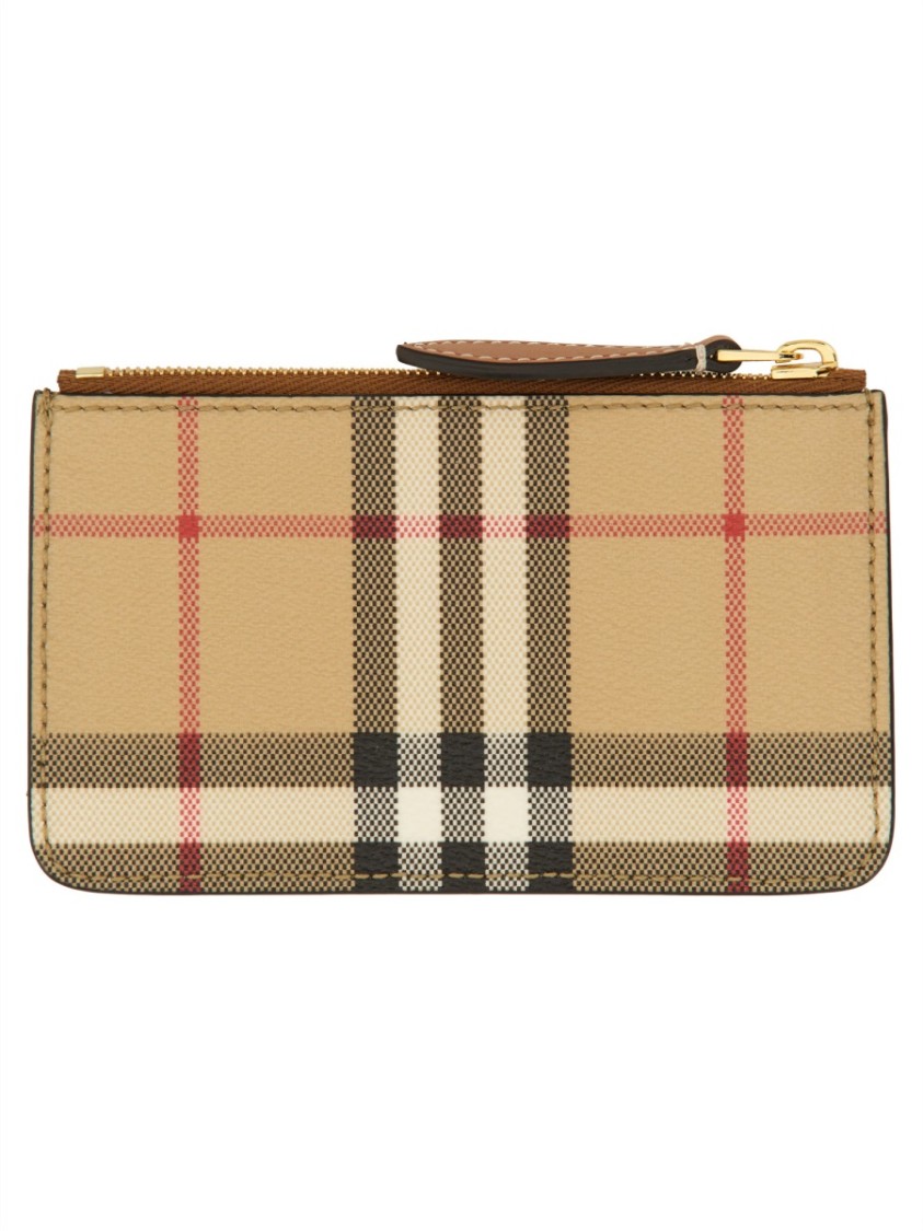Burberry Vintage Check Coin Purse In Brown