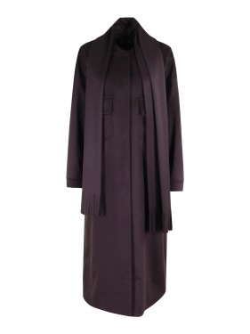 オールインワン・サロペット Federica Tosi Deep V-Neck Red Crepe Dress With Flared Cuffs Federica Tosi Deep V-Neck Red Crêpe Dress With Flared Cuffs