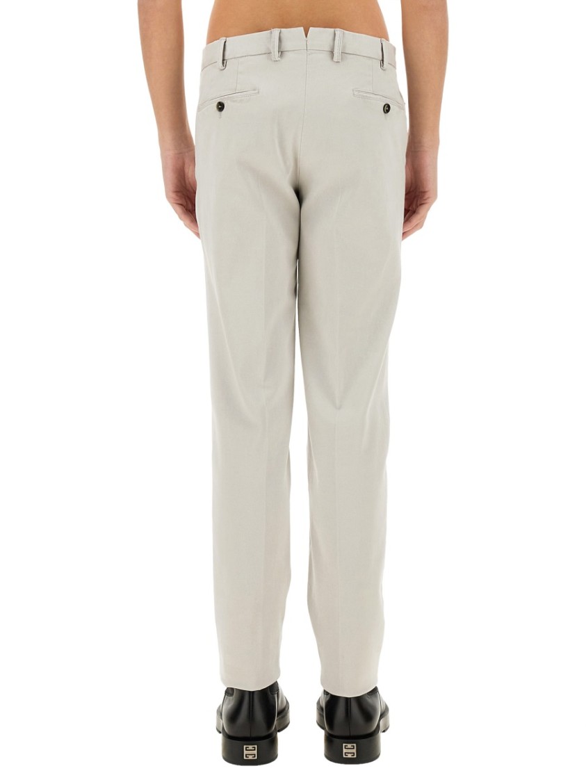 Pt Torino Cotton Pants With Back And Side Pockets In Neutrals