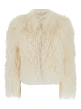 Plain Collarless Lamb Fur Jacket Fur & Shearling | THE LIST