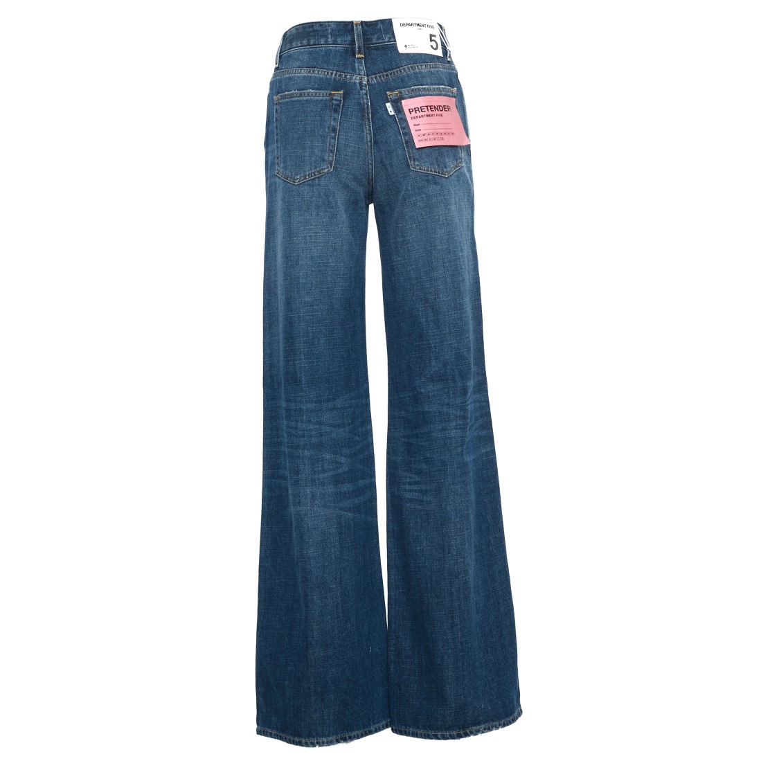 Department Five Wide Leg Jeans With Custom Button Closure In Blue