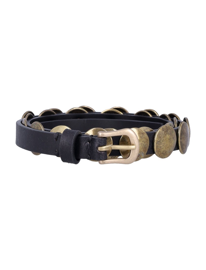 Golden Goose Trinidad Thin Belt In Black